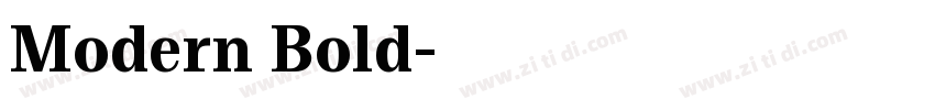 Modern Bold字体转换